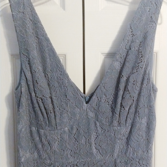 BHLDN Fame and Partner Dona Lace Maxi Dress in Blue Size 6 - Picture 4 of 8